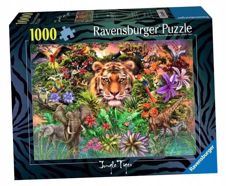 Ravensburger Puzzle 1 dielikov Puzzle 1000 Tiger v záhrade